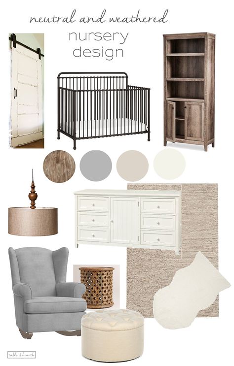 Baby Shower Ideas For Girls Themes, Nursery Design Neutral, Farmhouse Nursery, Wide Dresser, Large Decor, Baby Sleep Problems, Nursery Inspo, Design Board, Gender Neutral Nursery