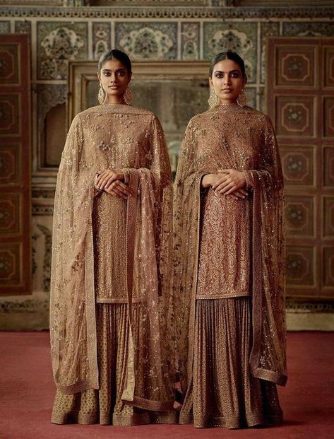 The Most Stunning Shararas & Ghararas For Muslim Brides Sabyasachi Lehenga Bridal, Sabyasachi Collection, Kurta Skirt, Sabyasachi Bridal, Sabyasachi Mukherjee, Sabyasachi Sarees, Muslim Brides, Nikkah Dress, Bridal Lehenga Collection