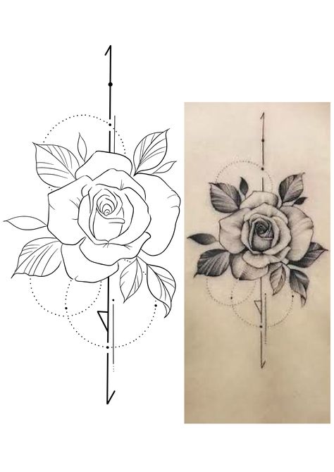 Small Bff Tattoos, Tattoo Stencil Designs, Rose Tattoo Stencil, Baby Tattoo Designs, Black Art Tattoo, Flower Tattoo Drawings, Realistic Tattoo Sleeve, Tattoos For Women Flowers, Tattoo Zeichnungen