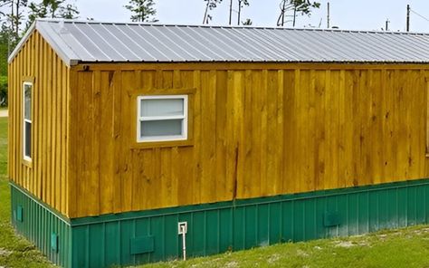 How to Put A Metal Roof on A Old Mobile Home Mobile Home Metal Roof, Mobile Home Roof, Modern Siding, Mobile Home Skirting, Mobile Home Exteriors, Mobile Home Makeovers, Metal Roofs, Home Remodeling Diy, Metal Siding