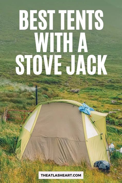 Would you like camping more if it wasn't so cold and uncomfortable? Are you interested in finding a safe way to heat your tent while winter camping? Hot tent camping with a wood burning stove might be for you! Click through to see my top picks for the best tents with a stove jack and get your winter camping party started. #camping #hottent #wintercamping #wintertent #tentwithstovejack Hot Tent Camping Winter, Teepee Tent Camping, Base Camp Tent, Canvas Teepee Tent, Hot Tent Camping, Canvas Tent Camping, Wood Burning Camp Stove, Camping Activity, Wood Stove Heater