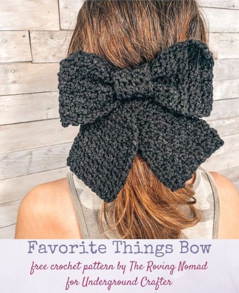 Crochet Bows Free Pattern, Best Crochet Hair, Crochet Bow Ties, Crochet Bow Pattern, Crochet Hair Bows, Crochet Headband Tutorial, Crochet Bow, 4mm Crochet Hook, Mode Crochet