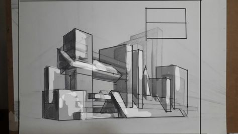 Volumetric Composition Architecture, Volumetric Composition, Boho Living Room Coffee Tables, Architecture Design Drawing, Flowery Wallpaper, Geometric Drawing, Architecture Concept Drawings, Adaptive Reuse, Perspective Drawing