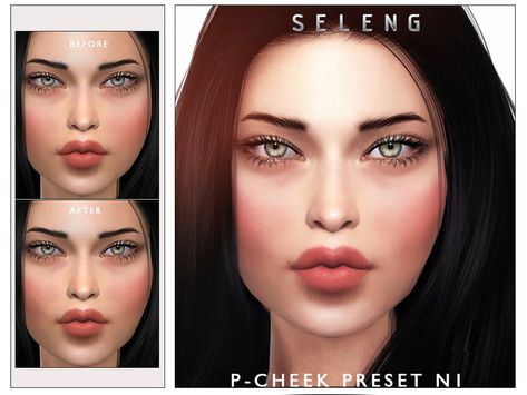 The Sims Resource - P-Cheek preset N1[Patreon] Sims 4 Cc Cheek Presets, Sims Presets, Alpha Cc, Sims 4 Black Hair, Mod Hair, Face Details, Cc Mods, Face Features, Skin Details