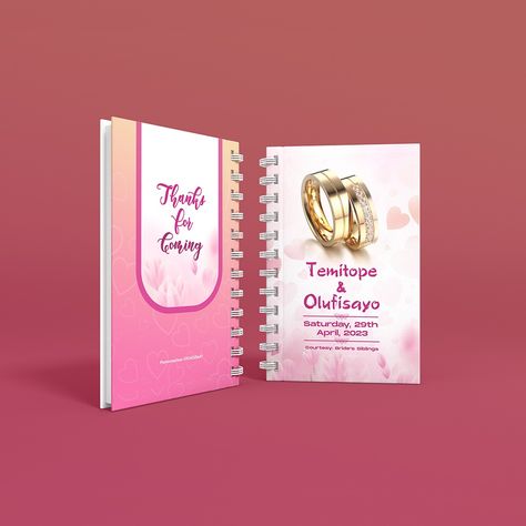 #jotter #notepad #wedding #weddingnotepad #weddingjotter Jotter Design Background, Wedding Jotter Cover Design, Islamic New Year Images, Jotter Design, Wedding Programme, Beauty Salon Posters, Happy Birthday Text, Islamic New Year, Wedding Souvenir