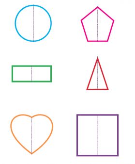 Symmetrical Shapes Design, Symetry Drawings Simple, Carroll Diagram, Symmetry Math, Line Of Symmetry, Symmetry Activities, Symmetry Worksheets, Symmetrical Shapes, Science Wall