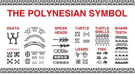 Polynesian Tattoo Symbols, Polynesian Symbols, Fijian Tattoo, Hawaiian Tattoo Meanings, Maori Tattoo Frau, Tahitian Tattoo, Polynesian Tattoo Meanings, Symbol Tattoos With Meaning, Symbol Meanings