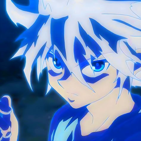 Killua Gif Pfp, Killua Widget, Godspeed Killua, Killua Godspeed, Blue Pfps, Anime Rapper, White Figures, Killua Zoldyck, Hunter Hunter