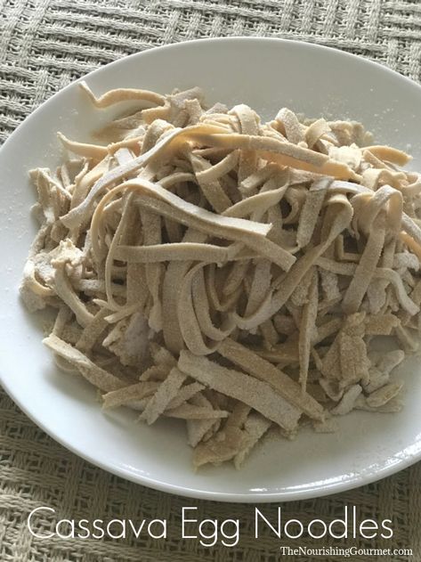 Cassava Egg Noodles Cassava Recipes, Gluten Free Egg Noodles, Cassava Recipe, Autoimmune Diet Recipes, Whole Wheat Noodles, Paleo Keto Recipes, Egg Noodle Recipes, Real Food Diet, Homemade Egg Noodles