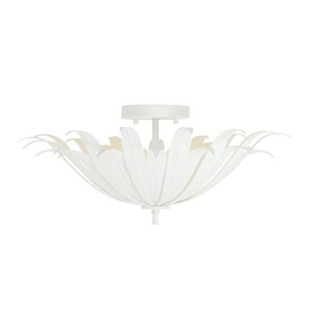 Capital Lighting-249531XW-Collection: Eden, Material: Metal, Finish Color: Textured White, Width: 18", Height: 8.5", Lamping Type: Incandescent, Number Of Bulbs: 3, Wattage: 180 Watts, Moisture Rating: Dry Rated, Desc: Botanically inspired, the Eden Semi-Flush brings sophisticated style into any space. The Antique Gold finish creates its own unique beauty, giving this luminaire an everlasting glow. DIMENSIONS: 18"W x 8.5"H / DETAILS: Individual leaves are artisan crafted to enhance the organic, Capital Lighting Fixture, The Eden, Capital Lighting, Semi Flush Lighting, Semi Flush Ceiling Lights, Home Ceiling, Flush Ceiling Lights, Unique Beauty, Semi Flush Mount