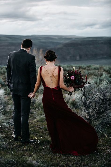 Burgundy Wedding Dress, Velvet Wedding Dress, Velvet Evening Gown, Velvet Wedding, Western Wedding Dresses, Gothic Wedding Dress, Autumn Bride, Wedding Dress Guide, Aline Wedding Dress