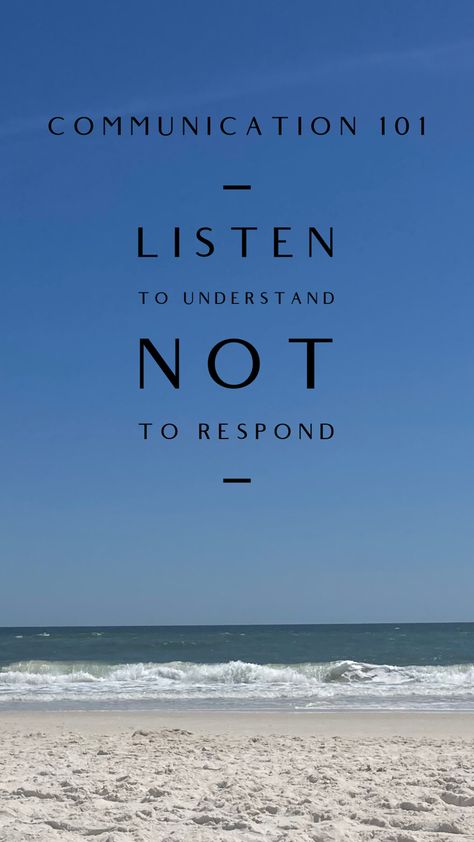 Best communication advice I’ve been given - listen to understand - not to respond. Listen To Hear Not Respond, Listen To Understand Not To Respond, Communication Advice, Listen To Understand, Hd Wallpaper Android, Wallpaper Android, Confidence Quotes, Facebook Posts, Inspirational Words