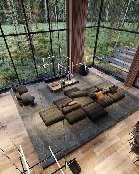 40 Large Living Room Ideas That Make Great Use Of Space Billionaire Homes, Casas The Sims 4, Design Room, Luxury Homes Dream Houses, Dream House Interior, Design Living Room, Villa Design, Dream House Decor, A Living Room