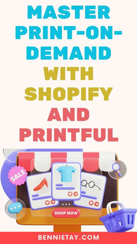 Learn how to build a print-on-demand empire using Shopify and Printful. Click to start your business! #Shopify #PrintOnDemand #Ecommerce Print On Demand Shopify, Start Your Business, Side Hustle, How To Build, On Demand, Print On Demand, To Start