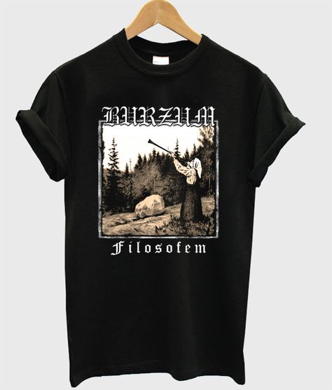 Black Metal Shirt, Black Band Merch T-shirt For Concert, Black Printed Band Merch T-shirt, Unisex Black Band Merch T-shirt, Black Metal Band Shirts, Burzum Shirt, Metal T Shirts, Aesthetic Shirts, Direct To Garment Printer