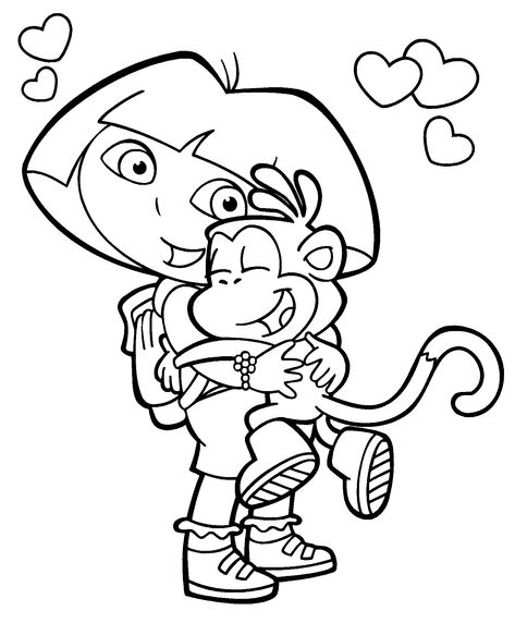 free Dora pictures to print and color | Dora Coloring - Your #1 Dora Coloring Pages Printables ! Nick Jr Coloring Pages, Dora Coloring, Dora And Friends, Coloring Pages For Boys, Colouring Printables, Nick Jr, Cartoon Coloring Pages, Dora The Explorer, Halloween Cartoons