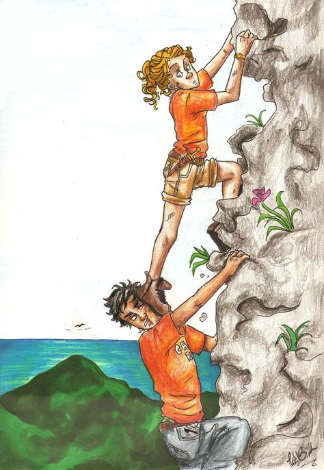 Annabeth's foot slipped on a patch of moss. Fortunately she found something else so put her foot on. Unfortunately that something was my face. Percy Jackson Annabeth Chase, Percy Jackson Wallpaper, Zio Rick, Sea Of Monsters, Dibujos Percy Jackson, Percy And Annabeth, Percy Jackson Fan Art, Percy Jackson Characters, Magnus Chase