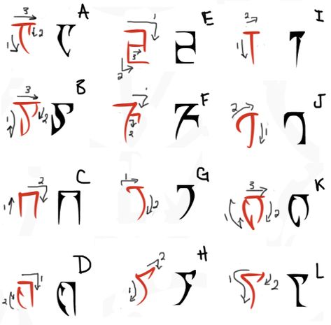 Daedric alphabet Daedric Alphabet Elder Scrolls, Morrowind Tattoo, Dark Runes, Ancient Alphabet, Rune Alphabet, Fictional Languages, Ancient Alphabets, Different Alphabets, Graffiti Art Letters