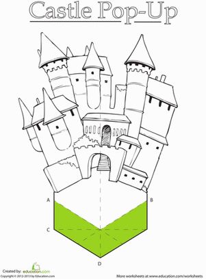 Little knights in shining armor and warrior princesses can bring imagination to life with a fun paper castle. Pop Up Printable Templates, Pop Up Book Printable, Free Pop Up Card Templates, Pop Up Book Template Free Printable, Pop Up Template Free Printable, Paper Castle Template, Pop Up Template, Pop Up Craft, Pop Up Diy