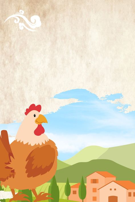 Tujia Ecological Farmhouse Chicken Chicken Background Wallpaper, Cute Chicken Names, Chicken Background, Chicken Quotes, Tinola, Chicken Poster, Chicken Wallpaper, Cute Chicken Coops, Chicken Coop Decor