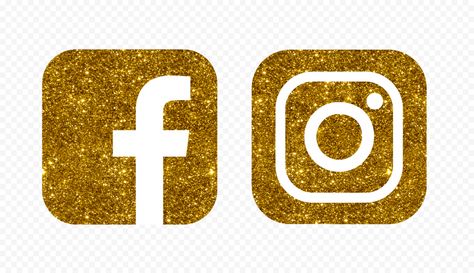 Facebook And Instagram Logo, Gold Glitter Logo, Original Background, Logo Facebook, Instagram White, Social Media Logos, Instagram Logo, Diy Resin Crafts, No Background