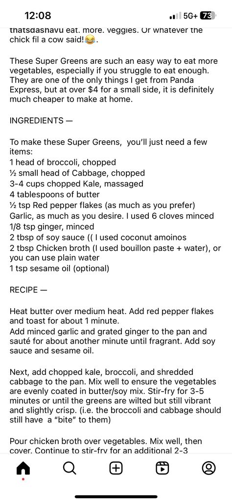 Panda Express Super Greens Recipe, Panda Express Super Greens, 2025 Vibes, Panda Express, Interesting Recipes, Super Greens, Healthy Ideas, Chick Fil A, Greens Recipe