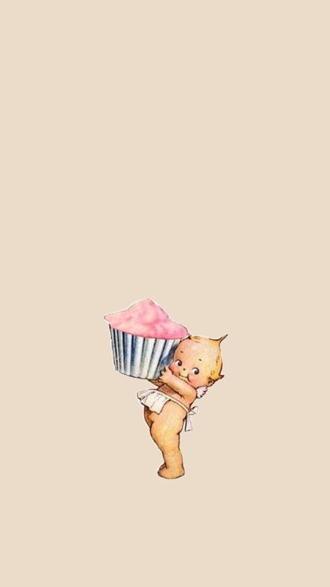 Kewpie Art Wallpaper, Kewpie Wallpaper Iphone, Kewpie Wallpaper, 60s Magazine, Americana Coquette, Kewpie Tattoo, Kewpie Art, Kewpie Baby, Cute Bios