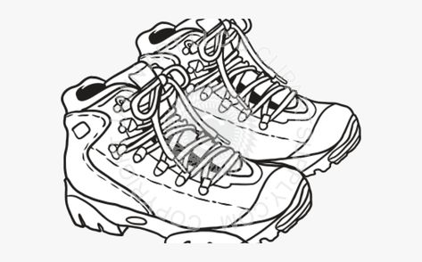 Walking Boots Drawing, Boots Illustration, Boots Drawing, Dad Tattoo, Camping Van, Painting Stuff, Dad Tattoos, Background Clipart, Painting Art Lesson