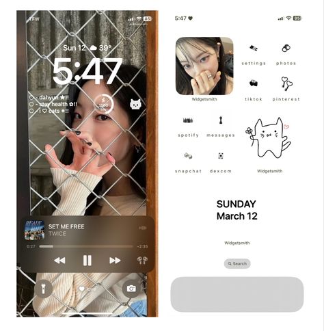 lock screen / home screen ☆!! Ios Homescreen Ideas Kpop, Twice Ios Layout, Twice Iphone Layout, Twice Homescreen, Kpop Lockscreen Ideas, Widgets Idea, Iphone Organisation, Lock Screen Home Screen, Layout Phone