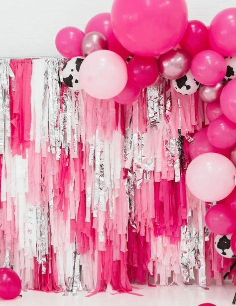 Pink Ladies Bachelorette Party, Bacherlotte Party Decor Pink, White And Pink Birthday Party Decoration, Pink And Silver Bachelorette Party, Pink And Purple Bachelorette Party, Pink Glitter Bachelorette Party, Bachlorette Party Pink Theme, All Pink Bachelorette Party, Disco Cowgirl Bachelorette Decor