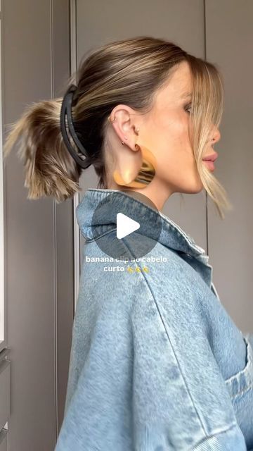 Banana Clip, Penteado Cabelo Curto, Short Hair Styles, Hair, On Instagram, Beauty, Instagram, Mariana