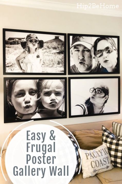 Large Print Gallery Wall, Large Family Photo Wall, Photos On Wall Ideas Bedrooms, Large Photos On Wall, Large Photo Gallery Wall, Wall Portraits, Oversized Wall Decor, Large Photo Prints, Large Gallery Wall