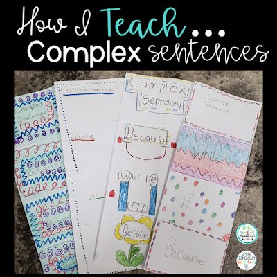 How I Teach Complex Sentences Complex Sentences Activities, Writing Complex Sentences, Complex Sentence, Expanding Sentences, Teaching Figurative Language, Math Card Games, Sentence Activities, Fluency Activities, Complex Sentences