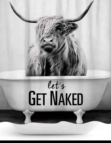 Cow Bathroom Decor Ideas, Cow Shower Curtain, Rustic Country Bathroom, Western Curtains, Modern Farmhouse Bathroom Decor, Western Farmhouse, Funny Shower Curtains, Farmhouse Shower Curtain, Farmhouse Shower