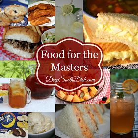 The Masters Recipes, Masters Appetizers, Masters Golf Charcuterie Board, Masters Recipes, Coke Pulled Pork, Tournament Food, Golf Centerpieces, Masters Party, Southern Collard Greens