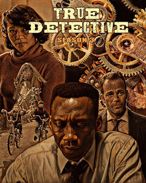 True Detective (season 3)  Alternative poster created for the Nic Pizzolatto tvSeries starring Mahershala Ali , Carmen Ejogo and Stephen Dorff True Detective Poster, Future Detective, Carmen Ejogo, Stephen Dorff, Tv Detectives, Tv Posters, Detective Shows, Tattoo Posters, Mahershala Ali