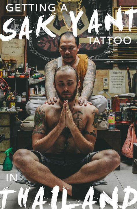 The Safer Way to get a Sak Yant Tattoo Blessing in Thailand | Monk or Ajarn? Here's my story and a breakdown for what you should know about Sak Yant Tattoos. Thai Tattoo Meaning, Buddhist Wedding, Blessed Tattoos, Buddhist Tattoo, Thailand Tattoo, Bamboo Tattoo, Sak Yant Tattoo, Thailand Adventure, Sak Yant