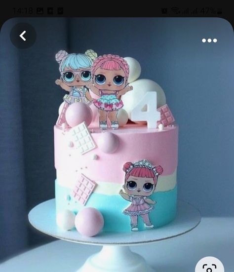 Lol Cakes, Lol Cake, Money Birthday Cake, Flamingo Party Decor, Lol Doll Cake, Doll Birthday Cake, Disco Birthday Party, Trolls Birthday Party, Surprise Cake