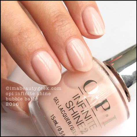 OPI Infinite Shine Bubble Bath Opi Infinite Shine Swatches, Opi Shades, Sheer Nail Polish, Opi Bubble Bath, Gel Nails Long, Opi Gel Nails, Sheer Nails, Opi Polish, Opi Nail Colors