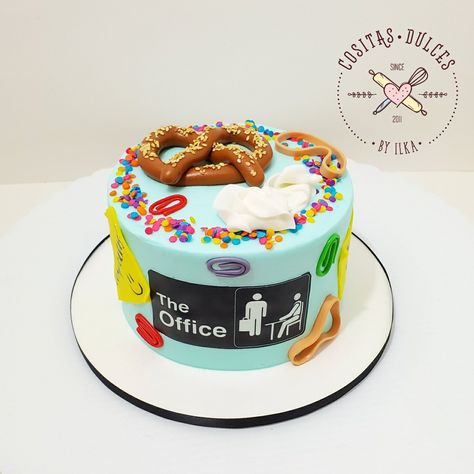 Office Themed Birthday Cake, The Office Themed Birthday Cake, The Office Cake Ideas, The Office Themed Cake, The Office Birthday Cake, The Office Cake, Office Cake, Office Themed Party, Birthday Cake Alternatives