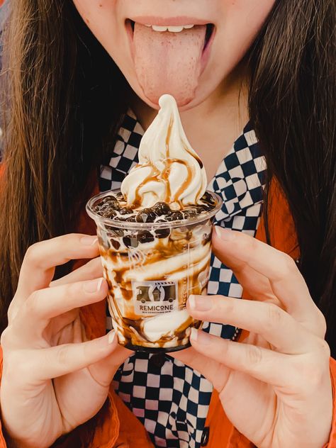 We definitely scream for ice cream 🍦😱 and this brown sugar pearl soft serve from @remiconesydney in Town Hall is worth screaming for!! Fresh milk and sweet tapioca.... what’s not to love! Check out our full review- link in bio 😇   #chocolate #dessert #sweets #dessertgram #sweettooth #foodie #sydney #sydneyeats #sydneyfoodie #sydneyfood #zomatosyd #sydneyimhungry #getinmybelly #foodgasm #sydneyeats #picoftheday #instadaily #westernsydney #foodinbox #sweetdreams #sydneyfoodie #remicone Bubble Tea Ice Cream, Soft Serve Ice Cream Aesthetic, Soft Serve Ice Cream Recipes, Foodie Couple, Boba Shop, Bubble Tea Recipe, Bubble Waffle, Sydney Restaurants, Sydney Food