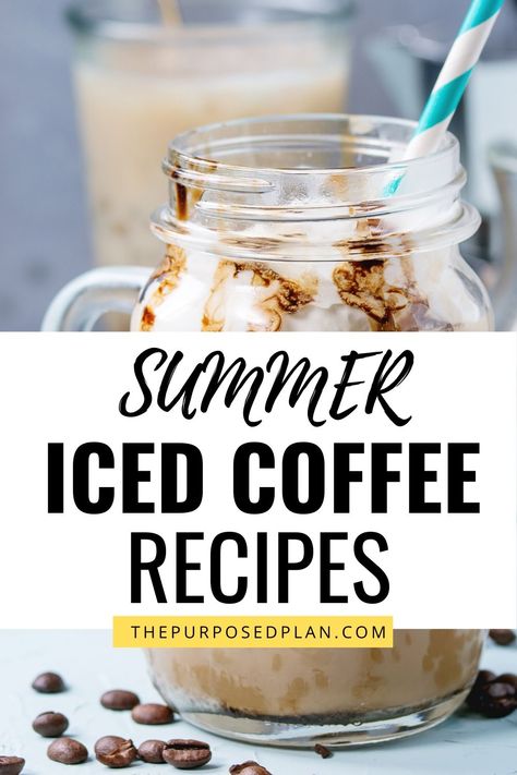 5 Different Ways to Make Iced Coffee - The Purposed Plan Salted Caramel Iced Coffee, Coffee Recipes At Home, Homemade Iced Coffee Recipe, Cafe Frappe, Make Iced Coffee, Iced Latte Recipe, Iced Coffee Recipes, Coffee Recipe Healthy, Homemade Iced Coffee