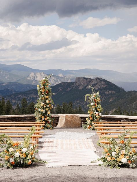 Colorado mountain ceremony inspiration, floral inspiration, ceremony seating ideas, eco-luxe wedding planning and design, Colorado and destinationw wedding planner Ceremony Seating Ideas, Floral Pillars, Mountain Ceremony, Seating Wedding Ceremony, Backdrop Wedding Ceremony, Wedding Mountains, Wedding Ceremony Vows, Ceremony Vows, Wedding Ceremony Seating