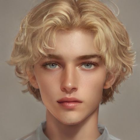 Artbreeder Artbreeder Portraits, Art Breeder, Digital Portrait Art, Blonde Boys, Boy Character, Digital Art Girl, Digital Portrait, Character Aesthetic, Handsome Anime Guys