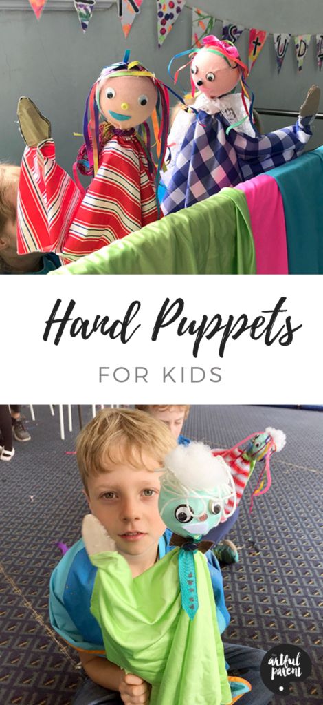 Danielle Falk of Little Ginger Studio shares how to create hand puppets for kids. This fun make & play project is an easy no-sew activity! #preschoolers #toddlers #creativehome #artsandcrafts #craftsforkids #upcycled #recycledcraft Make Your Own Puppet, Easy Puppets For Kids To Make, Puppet Making For Kids, Puppets For Kids To Make, Activity Preschoolers, Hand Puppets For Kids, Homemade Puppets, People Puppets, Living Journal