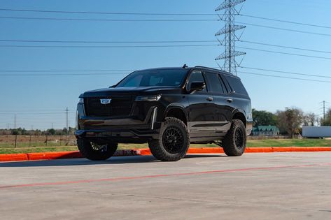 2023 Cadillac Escalade - All Out Offroad Lifted Escalade, Black Escalade, 2023 Cadillac Escalade, Black Cadillac, Dream On Dreamer, Escalade Ext, All Terrain Tyres, Cadillac Escalade, Tires