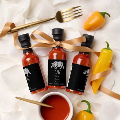 Great Indian Rhinoceros The Unicorn Rhino Monogram Hot Sauces Hot Sauce Wedding Favors, Hot Sauce Favors, Classy Bachelorette Party, Minimalist Calligraphy, Unicorn Wedding, Bar Menu Wedding, Hot Sauces, Elegant Calligraphy, Calligraphy Ink