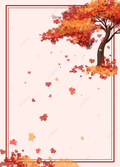 Background Drawings Simple, Autumn Leaves Falling Drawing, Maple Tree Drawing Simple, Tree With Falling Leaves Drawing, Autumn Trees Drawing, Maple Tree Illustration, Autumn Tree Illustration, Kazuha Collage, Leaves Falling Drawing