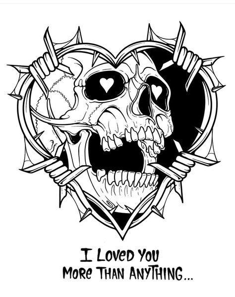 Harley Tattoo, Flash Art Tattoos, Coloring Paper, Kunst Tattoos, Halloween Vinyl, Creepy Tattoos, Tattoo Stencil Outline, Tattoo Portfolio, Heart Drawing