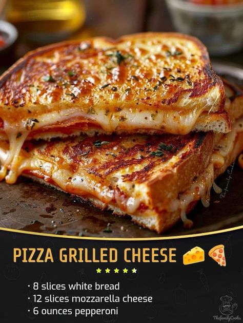 Mommy Needs A Recipe | Try my Pizza Grilled Cheese | Facebook Pizza Sandwiches Recipe, Sandwich On The Go, Grilled Cheese With Pepperoni, Loaded Grilled Cheese Sandwich, Easy Travel Recipes, Garlic Parmesan Pizza Grilled Cheese, Grilled Pizza Sandwich, Pepperoni Grilled Cheese Sandwiches, Grilled Cheese Pizza Sandwich